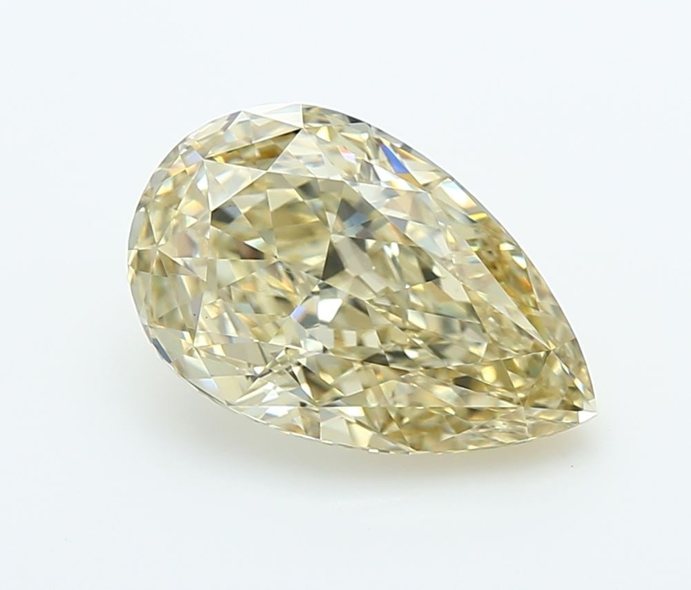 Loose Diamond - PEAR 3.03ct Fancy Light Yellow VS1: Loose Diamond - PEAR 3.03ct Fancy Light Yellow VS1 Source: This is a real non-mined Diamond that has been grown in a lab Shape: PEAR Carats: 3.03 Color: Fancy Light Yellow Certification: IGI Video: