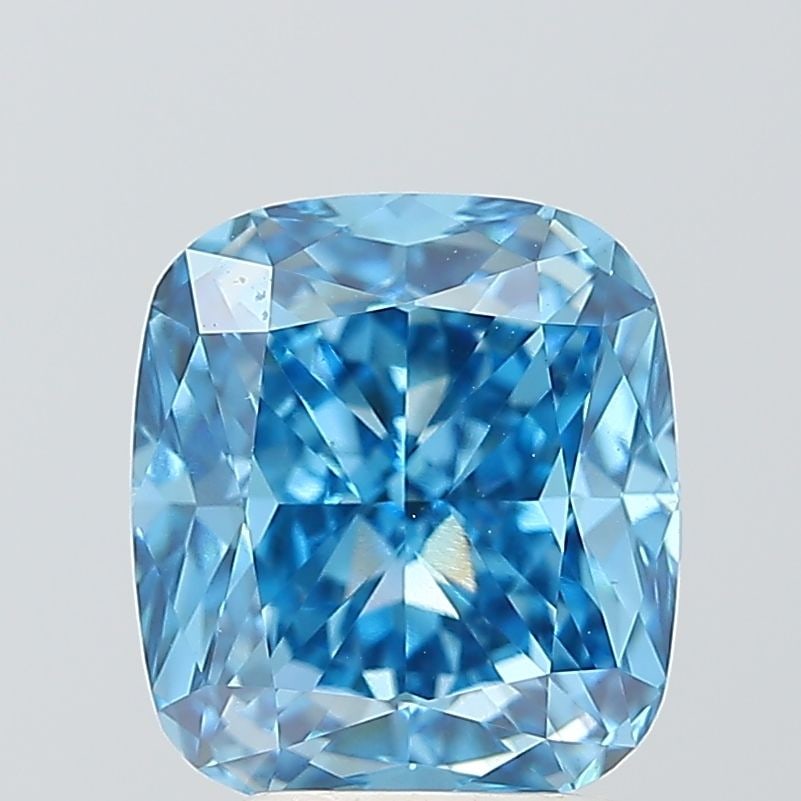 Loose Diamond - CUSHION MODIFIED 3.11ct Fancy Vivid Blue VS1: Loose Diamond - CUSHION MODIFIED 3.11ct Fancy Vivid Blue VS1 Source: This is a real non-mined Diamond that has been grown in a lab Shape: CUSHION MODIFIED Carats: 3.11 Color: Fancy Vivid Blue