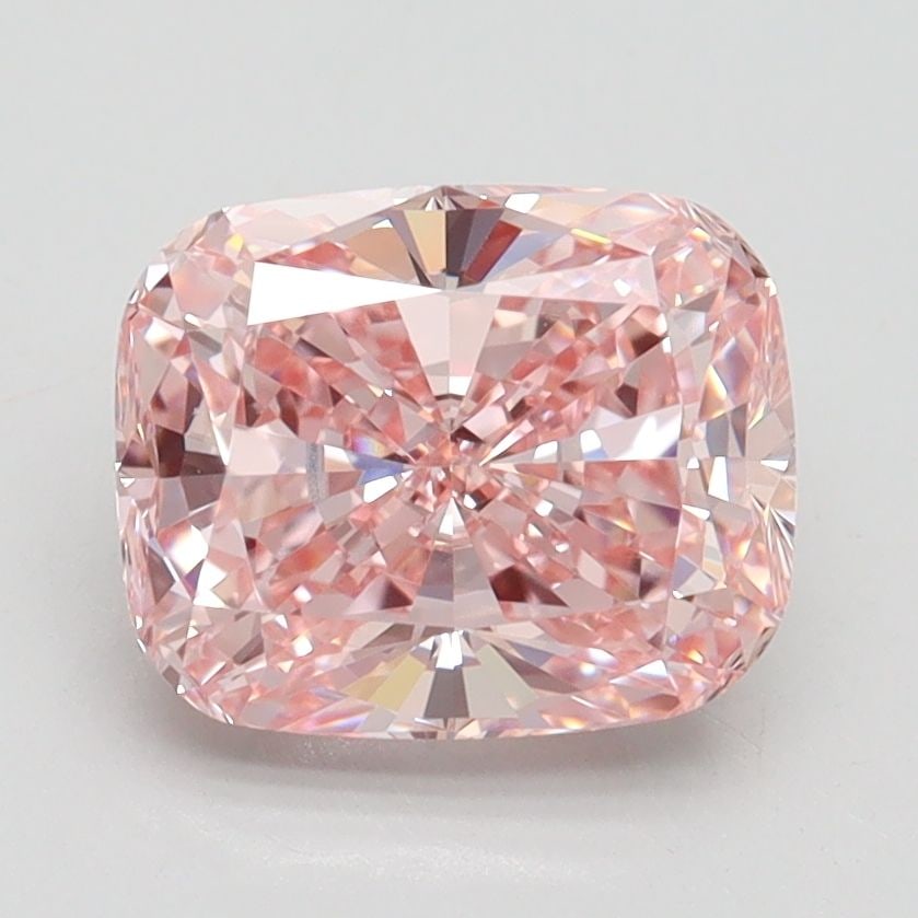 Loose Diamond - CUSHION BRILLIANT 2.1ct Fancy Intense Pink VS1: Loose Diamond - CUSHION BRILLIANT 2.1ct Fancy Intense Pink VS1 Source: This is a real non-mined Diamond that has been grown in a lab Shape: CUSHION BRILLIANT Carats: 2.1 Color: Fancy Intense Pink Cert
