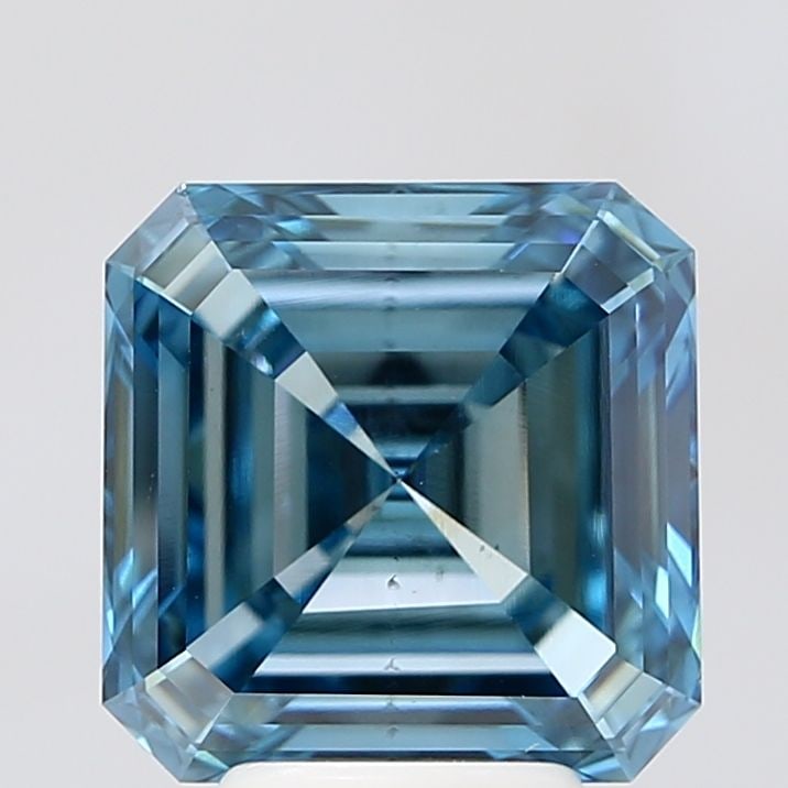 Loose Diamond - ASSCHER 4.57ct Blue VS1: Loose Diamond - ASSCHER 4.57ct Blue VS1 Source: This is a real non-mined Diamond that has been grown in a lab Shape: ASSCHER Carats: 4.57 Color: Blue Certification: NONE Video: Video Link Additional