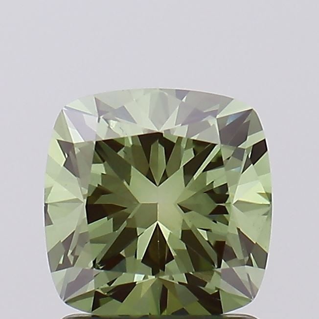 Loose Diamond - CUSHION MODIFIED 1.54ct Fancy Intense Green VS1: Loose Diamond - CUSHION MODIFIED 1.54ct Fancy Intense Green VS1 Source: This is a real non-mined Diamond that has been grown in a lab Shape: CUSHION MODIFIED Carats: 1.54 Color: Fancy Intense Green Ce