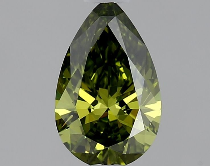 Loose Diamond - PEAR 0.52ct Fancy Vivid Green VVS1: Loose Diamond - PEAR 0.52ct Fancy Vivid Green VVS1 Source: This is a real non-mined Diamond that has been grown in a lab Shape: PEAR Carats: 0.52 Color: Fancy Vivid Green Certification: IGI Video: