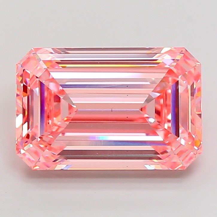 Loose Diamond - EMERALD 10.06ct Fancy Intense Pink VS2: Loose Diamond - EMERALD 10.06ct Fancy Intense Pink VS2 Source: This is a real non-mined Diamond that has been grown in a lab Shape: EMERALD Carats: 10.06 Color: Fancy Intense Pink Certification: IGI V