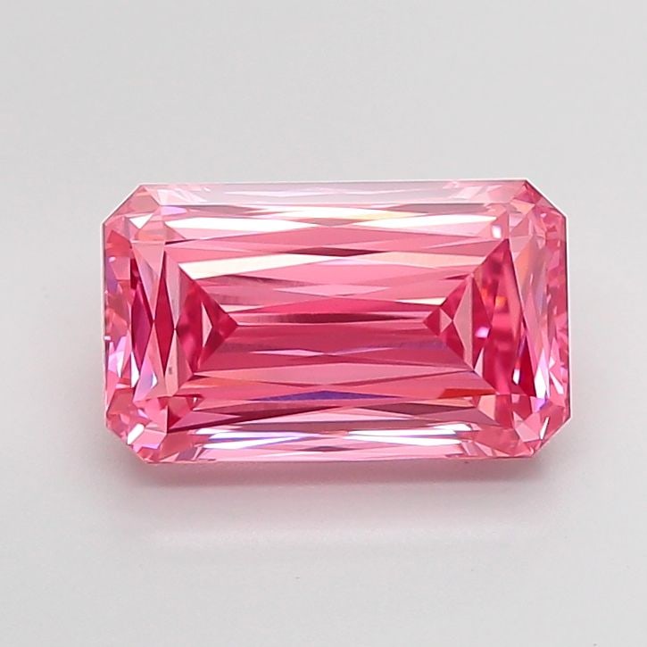 Loose Diamond - RADIANT 5.12ct Fancy Vivid Pink VVS2: Loose Diamond - RADIANT 5.12ct Fancy Vivid Pink VVS2 Source: This is a real non-mined Diamond that has been grown in a lab Shape: RADIANT Carats: 5.12 Color: Fancy Vivid Pink Certification: IGI Additi