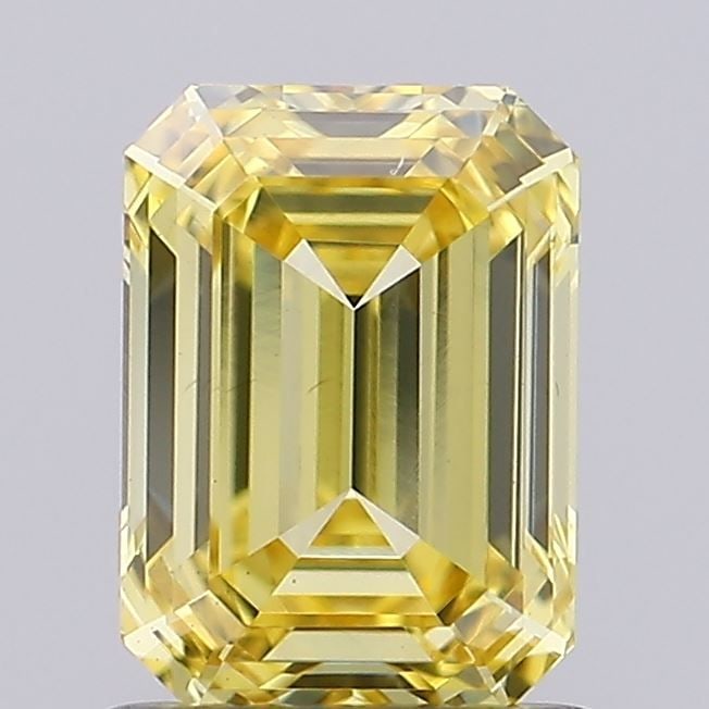 Loose Diamond - EMERALD 1.01ct Fancy Intense Yellow VS1: Loose Diamond - EMERALD 1.01ct Fancy Intense Yellow VS1 Source: This is a real non-mined Diamond that has been grown in a lab Shape: EMERALD Carats: 1.01 Color: Fancy Intense Yellow Certification: IGI