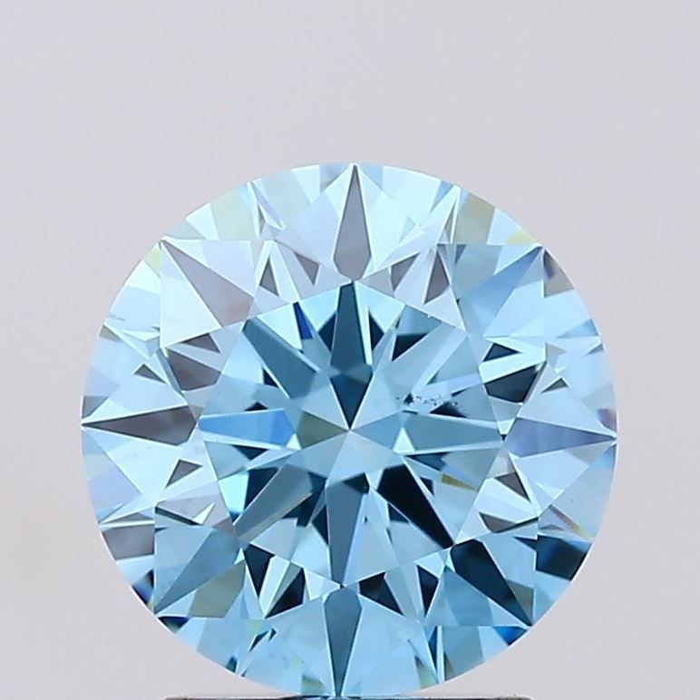 Ideal Loose Diamond - ROUND 2.03ct Fancy Vivid Blue VS1 (1 of 1)