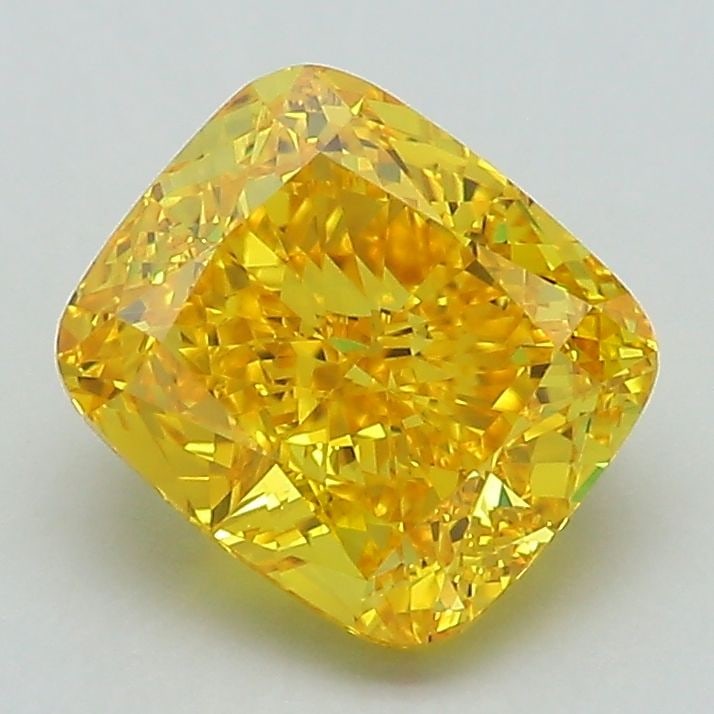 Loose Diamond - CUSHION MODIFIED 2.13ct Fancy Vivid Yellow VS1: Loose Diamond - CUSHION MODIFIED 2.13ct Fancy Vivid Yellow VS1 Source: This is a real non-mined Diamond that has been grown in a lab Shape: CUSHION MODIFIED Carats: 2.13 Color: Fancy Vivid Yellow Cert