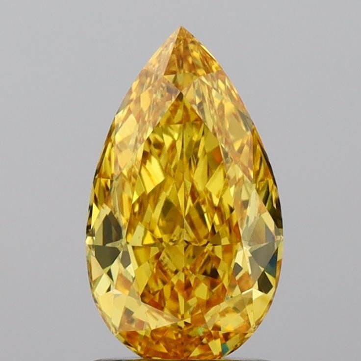 Loose Diamond - PEAR 1.55ct Fancy Vivid Yellow VS2: Loose Diamond - PEAR 1.55ct Fancy Vivid Yellow VS2 Source: This is a real non-mined Diamond that has been grown in a lab Shape: PEAR Carats: 1.55 Color: Fancy Vivid Yellow Certification: IGI Video: