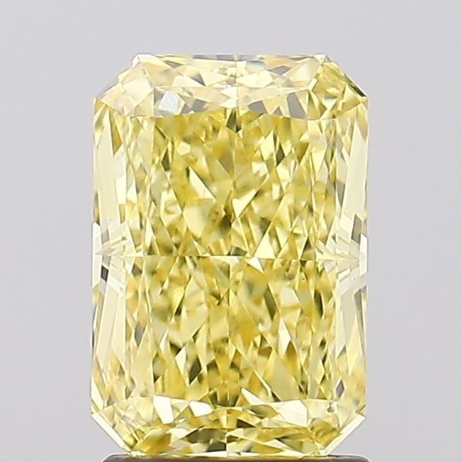 Loose Diamond - RADIANT 2.04ct Fancy Intense Yellow VVS2: Loose Diamond - RADIANT 2.04ct Fancy Intense Yellow VVS2 Source: This is a real non-mined Diamond that has been grown in a lab Shape: RADIANT Carats: 2.04 Color: Fancy Intense Yellow Certification: IG