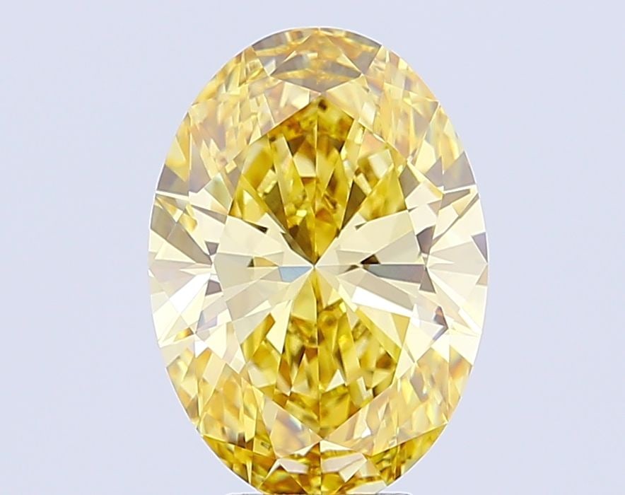 Loose Diamond - OVAL 7.02ct Fancy Intense Yellow VVS2: Loose Diamond - OVAL 7.02ct Fancy Intense Yellow VVS2 Source: This is a real non-mined Diamond that has been grown in a lab Shape: OVAL Carats: 7.02 Color: Fancy Intense Yellow Certification: IGI Vide