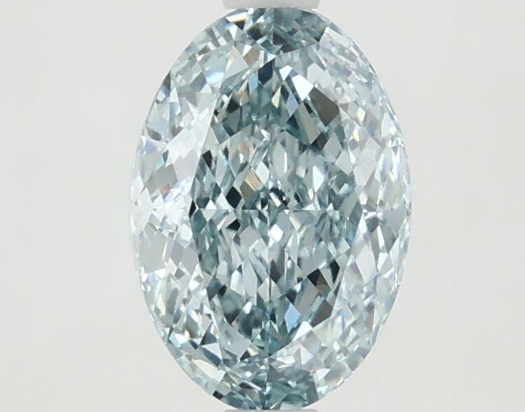 Loose Diamond - OVAL 1.76ct Fancy Vivid Greenish Blue VVS2: Loose Diamond - OVAL 1.76ct Fancy Vivid Greenish Blue VVS2 Source: This is a real non-mined Diamond that has been grown in a lab Shape: OVAL Carats: 1.76 Color: Fancy Vivid Greenish Blue Certification