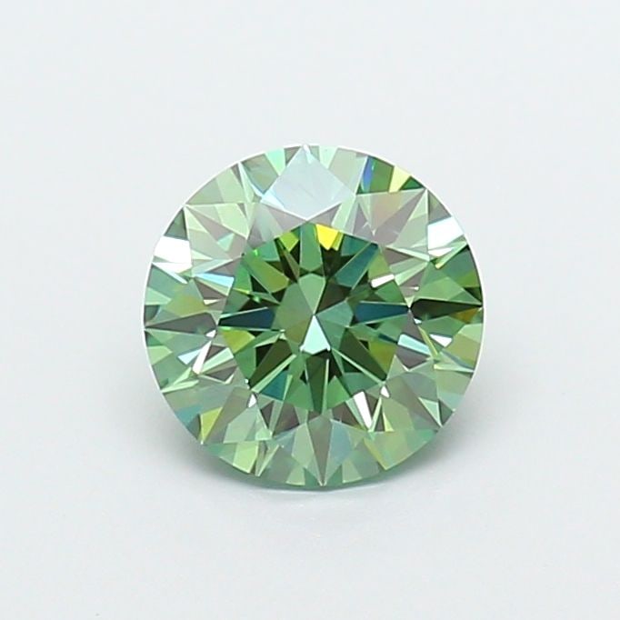 Ideal Loose Diamond - ROUND 1.4ct Fancy Vivid Green VS2: Ideal Loose Diamond - ROUND 1.4ct Fancy Vivid Green VS2 Source: This is a real non-mined Diamond that has been grown in a lab Shape: ROUND Carats: 1.4 Color: Fancy Vivid Green Certification: IGI Video