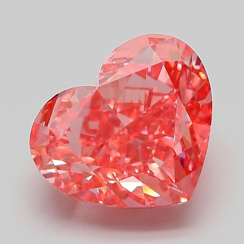 Loose Diamond - HEART 5.2ct Fancy Vivid Pink VVS2: Loose Diamond - HEART 5.2ct Fancy Vivid Pink VVS2 Source: This is a real non-mined Diamond that has been grown in a lab Shape: HEART Carats: 5.2 Color: Fancy Vivid Pink Certification: IGI Video:
