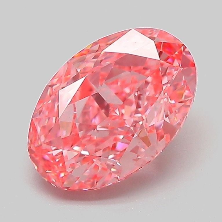 Loose Diamond - OVAL 2.1ct Fancy Vivid Pink VVS2: Loose Diamond - OVAL 2.1ct Fancy Vivid Pink VVS2 Source: This is a real non-mined Diamond that has been grown in a lab Shape: OVAL Carats: 2.1 Color: Fancy Vivid Pink Certification: IGI Video: