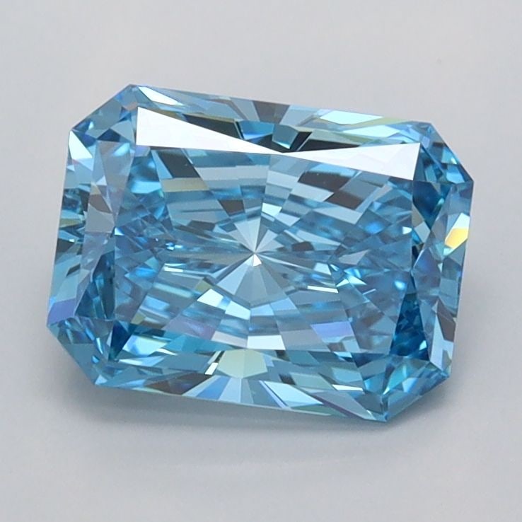 Loose Diamond - RADIANT 1.44ct Fancy Vivid Blue VVS1: Loose Diamond - RADIANT 1.44ct Fancy Vivid Blue VVS1 Source: This is a real non-mined Diamond that has been grown in a lab Shape: RADIANT Carats: 1.44 Color: Fancy Vivid Blue Certification: IGI Video: