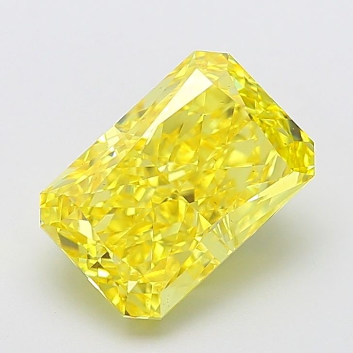 Loose Diamond - RADIANT 5.03ct Fancy Vivid Yellow VS2: Loose Diamond - RADIANT 5.03ct Fancy Vivid Yellow VS2 Source: This is a real non-mined Diamond that has been grown in a lab Shape: RADIANT Carats: 5.03 Color: Fancy Vivid Yellow Certification: IGI Vid