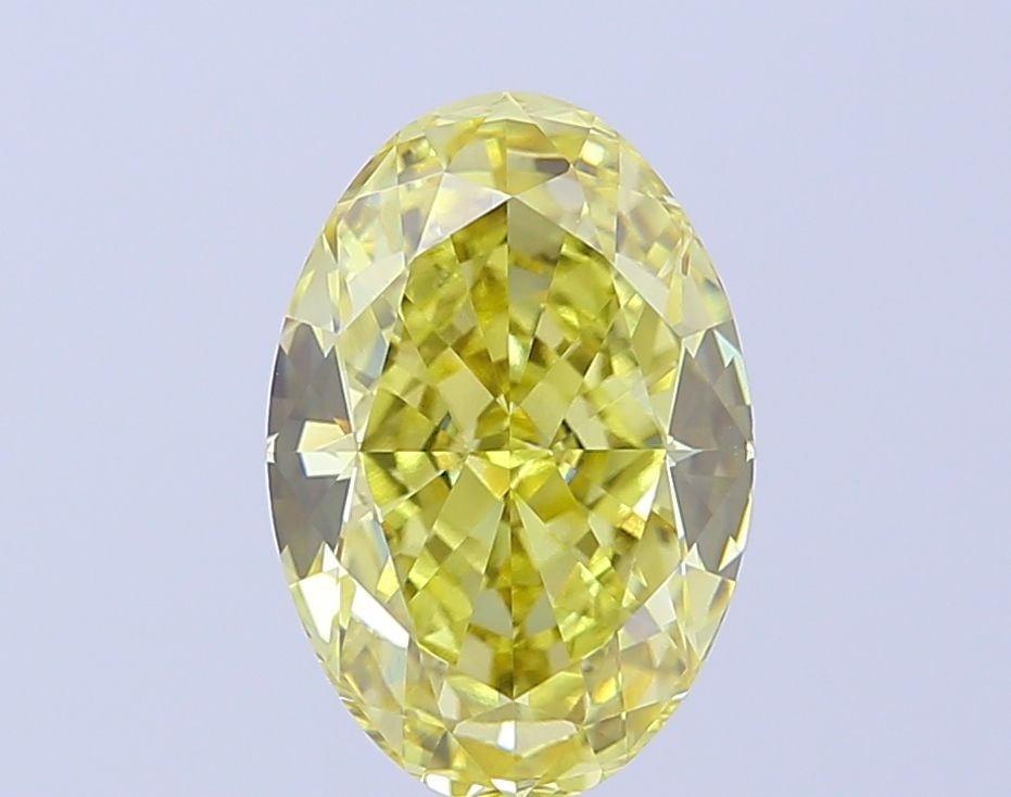 Loose Diamond - OVAL 3.73ct Fancy Intense Yellow VVS2: Loose Diamond - OVAL 3.73ct Fancy Intense Yellow VVS2 Source: This is a real non-mined Diamond that has been grown in a lab Shape: OVAL Carats: 3.73 Color: Fancy Intense Yellow Certification: IGI Vide