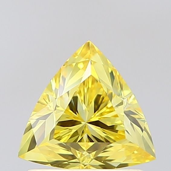 Loose Diamond - TRIANGULAR 1.05ct Fancy Vivid Yellow VVS1: Loose Diamond - TRIANGULAR 1.05ct Fancy Vivid Yellow VVS1 Source: This is a real non-mined Diamond that has been grown in a lab Shape: TRIANGULAR Carats: 1.05 Color: Fancy Vivid Yellow Certification: 