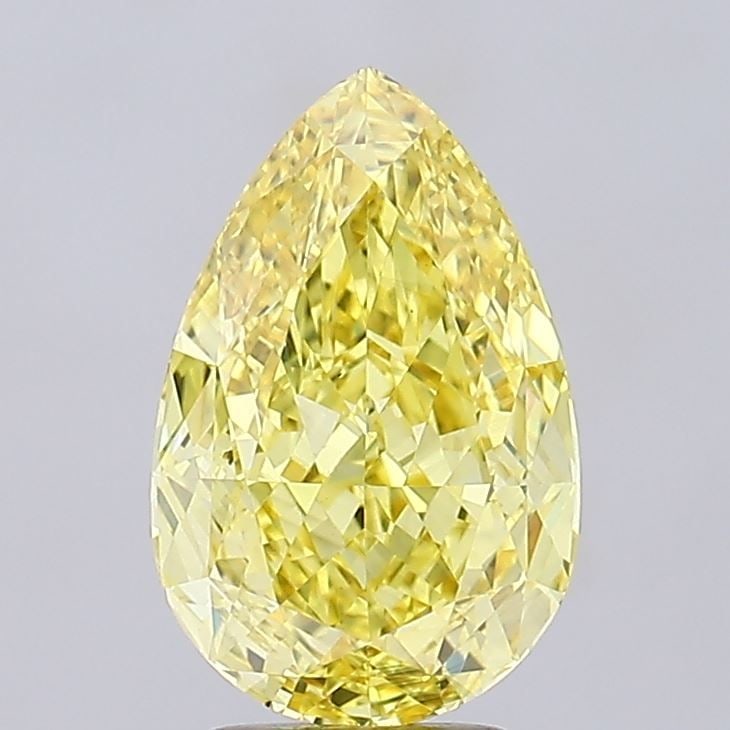 Loose Diamond - PEAR 4.03ct Fancy Vivid Yellow VS2: Loose Diamond - PEAR 4.03ct Fancy Vivid Yellow VS2 Source: This is a real non-mined Diamond that has been grown in a lab Shape: PEAR Carats: 4.03 Color: Fancy Vivid Yellow Certification: IGI Video: