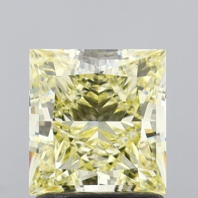 Loose Diamond - PRINCESS 1.53ct Fancy Light Yellow VS1: Loose Diamond - PRINCESS 1.53ct Fancy Light Yellow VS1 Source: This is a real non-mined Diamond that has been grown in a lab Shape: PRINCESS Carats: 1.53 Color: Fancy Light Yellow Certification: IGI V