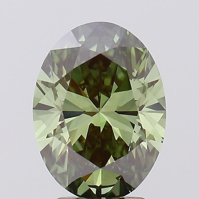 Loose Diamond - OVAL 3.05ct Fancy Intense Green VS1: Loose Diamond - OVAL 3.05ct Fancy Intense Green VS1 Source: This is a real non-mined Diamond that has been grown in a lab Shape: OVAL Carats: 3.05 Color: Fancy Intense Green Certification: IGI Video: