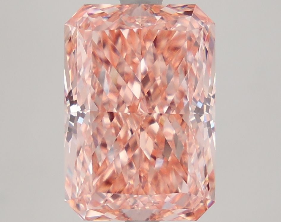 Loose Diamond - RADIANT 4.17ct Fancy Vivid Pink VS1: Loose Diamond - RADIANT 4.17ct Fancy Vivid Pink VS1 Source: This is a real non-mined Diamond that has been grown in a lab Shape: RADIANT Carats: 4.17 Color: Fancy Vivid Pink Certification: IGI Video:
