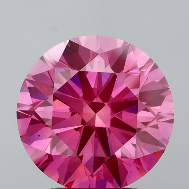 Ideal Loose Diamond - ROUND 3.04ct Fancy Vivid Pink VS1 (1 of 1)