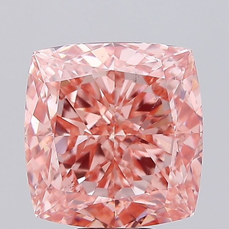 Loose Diamond - CUSHION MODIFIED 10.2ct Fancy Vivid Pink VS2: Loose Diamond - CUSHION MODIFIED 10.2ct Fancy Vivid Pink VS2 Source: This is a real non-mined Diamond that has been grown in a lab Shape: CUSHION MODIFIED Carats: 10.2 Color: Fancy Vivid Pink Certific
