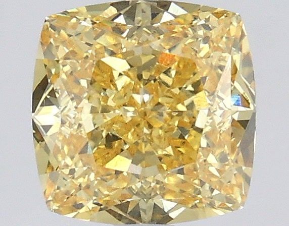 Loose Diamond - CUSHION MODIFIED 2.58ct Fancy Vivid Yellow VS1: Loose Diamond - CUSHION MODIFIED 2.58ct Fancy Vivid Yellow VS1 Source: This is a real non-mined Diamond that has been grown in a lab Shape: CUSHION MODIFIED Carats: 2.58 Color: Fancy Vivid Yellow Cert