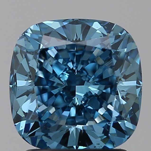 Loose Diamond - CUSHION BRILLIANT 2.05ct Blue VVS2: Loose Diamond - CUSHION BRILLIANT 2.05ct Blue VVS2 Source: This is a real non-mined Diamond that has been grown in a lab Shape: CUSHION BRILLIANT Carats: 2.05 Color: Blue Certification: NONE Video: