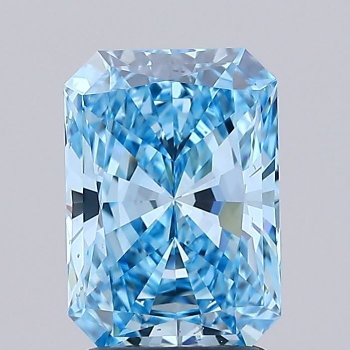 Loose Diamond - RADIANT 2.0ct Fancy Vivid Blue VVS2: Loose Diamond - RADIANT 2.0ct Fancy Vivid Blue VVS2 Source: This is a real non-mined Diamond that has been grown in a lab Shape: RADIANT Carats: 2.0 Color: Fancy Vivid Blue Certification: IGI Video: