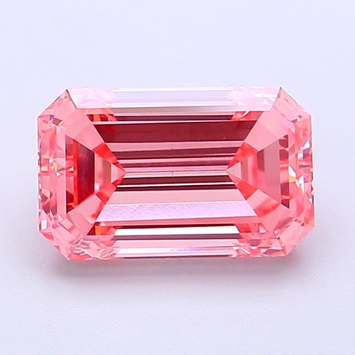 Loose Diamond - EMERALD 2.51ct Fancy Vivid Pink VS1: Loose Diamond - EMERALD 2.51ct Fancy Vivid Pink VS1 Source: This is a real non-mined Diamond that has been grown in a lab Shape: EMERALD Carats: 2.51 Color: Fancy Vivid Pink Certification: IGI Video: