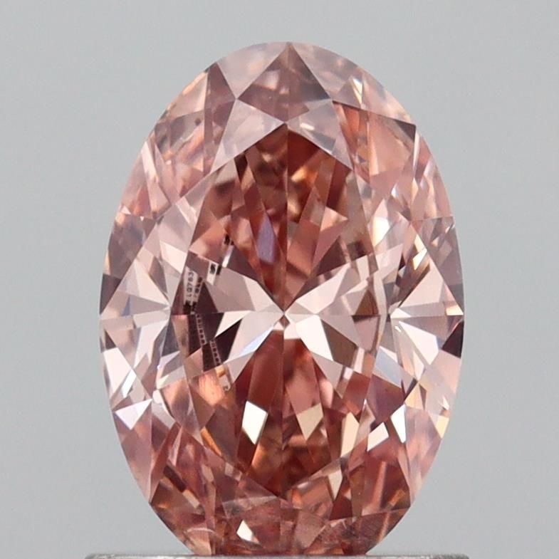 Loose Diamond - OVAL 0.97ct Fancy Intense Brownish Pink VVS2: Loose Diamond - OVAL 0.97ct Fancy Intense Brownish Pink VVS2 Source: This is a real non-mined Diamond that has been grown in a lab Shape: OVAL Carats: 0.97 Color: Fancy Intense Brownish Pink Certifica