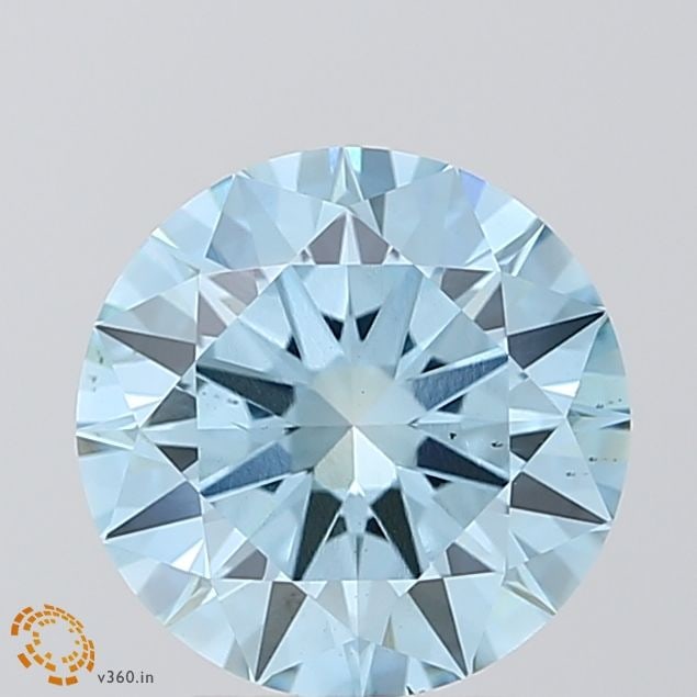 Loose Diamond - ROUND 2.63ct Fancy Intense Blue VS2: Loose Diamond - ROUND 2.63ct Fancy Intense Blue VS2 Source: This is a real non-mined Diamond that has been grown in a lab Shape: ROUND Carats: 2.63 Color: Fancy Intense Blue Certification: IGI Video: