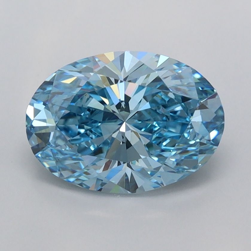 Loose Diamond - OVAL 1.53ct Fancy Vivid Blue VVS2: Loose Diamond - OVAL 1.53ct Fancy Vivid Blue VVS2 Source: This is a real non-mined Diamond that has been grown in a lab Shape: OVAL Carats: 1.53 Color: Fancy Vivid Blue Certification: IGI Video: