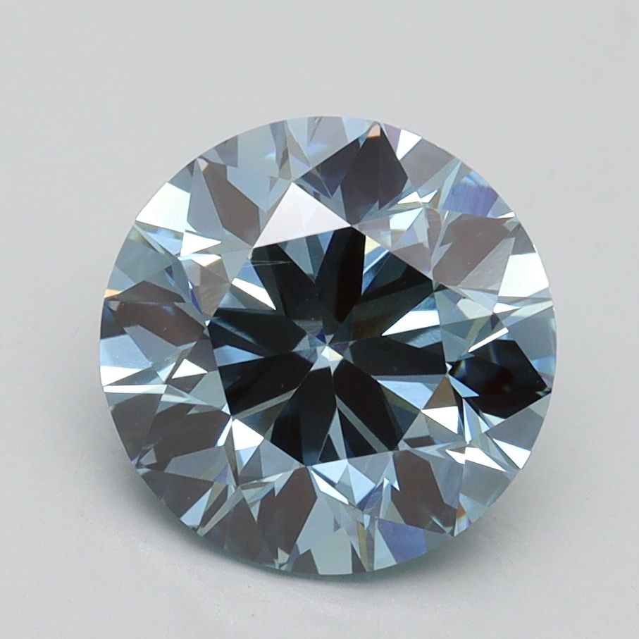 Loose Diamond - ROUND 2.5ct Fancy Intense Blue VS2: Loose Diamond - ROUND 2.5ct Fancy Intense Blue VS2 Source: This is a real non-mined Diamond that has been grown in a lab Shape: ROUND Carats: 2.5 Color: Fancy Intense Blue Certification: IGI Video: