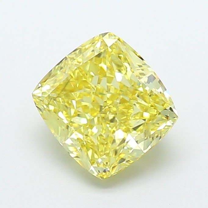 Loose Diamond - CUSHION MODIFIED 3.0ct Fancy Intense Yellow VS2: Loose Diamond - CUSHION MODIFIED 3.0ct Fancy Intense Yellow VS2 Source: This is a real non-mined Diamond that has been grown in a lab Shape: CUSHION MODIFIED Carats: 3.0 Color: Fancy Intense Yellow Ce