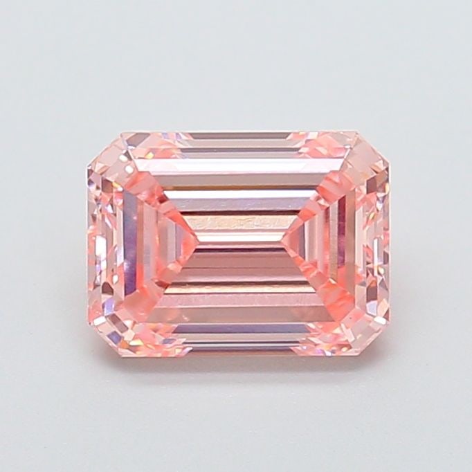Loose Diamond - EMERALD 2.12ct Fancy Intense Pink VVS2: Loose Diamond - EMERALD 2.12ct Fancy Intense Pink VVS2 Source: This is a real non-mined Diamond that has been grown in a lab Shape: EMERALD Carats: 2.12 Color: Fancy Intense Pink Certification: IGI Vi
