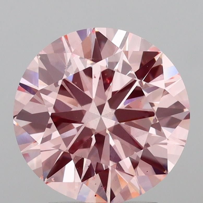 Loose Diamond - ROUND 3.01ct Fancy Vivid Pink VS2: Loose Diamond - ROUND 3.01ct Fancy Vivid Pink VS2 Source: This is a real non-mined Diamond that has been grown in a lab Shape: ROUND Carats: 3.01 Color: Fancy Vivid Pink Certification: IGI Video:
