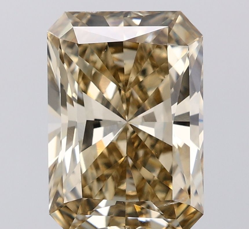 Loose Diamond - RADIANT 5.05ct Fancy Gray Yellow VS1: Loose Diamond - RADIANT 5.05ct Fancy Gray Yellow VS1 Source: This is a real non-mined Diamond that has been grown in a lab Shape: RADIANT Carats: 5.05 Color: Fancy Gray Yellow Certification: IGI Video