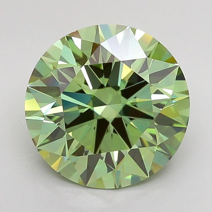Ideal Loose Diamond - ROUND 3.19ct Fancy Vivid Green VS1: Ideal Loose Diamond - ROUND 3.19ct Fancy Vivid Green VS1 Source: This is a real non-mined Diamond that has been grown in a lab Shape: ROUND Carats: 3.19 Color: Fancy Vivid Green Certification: IGI Vid