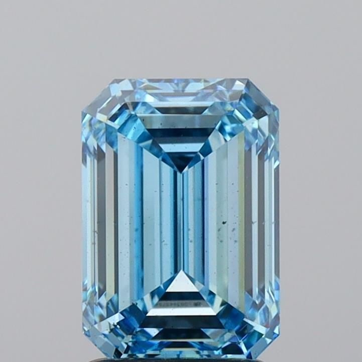 Loose Diamond - EMERALD 2.02ct Fancy Vivid Blue VS2: Loose Diamond - EMERALD 2.02ct Fancy Vivid Blue VS2 Source: This is a real non-mined Diamond that has been grown in a lab Shape: EMERALD Carats: 2.02 Color: Fancy Vivid Blue Certification: IGI Video: