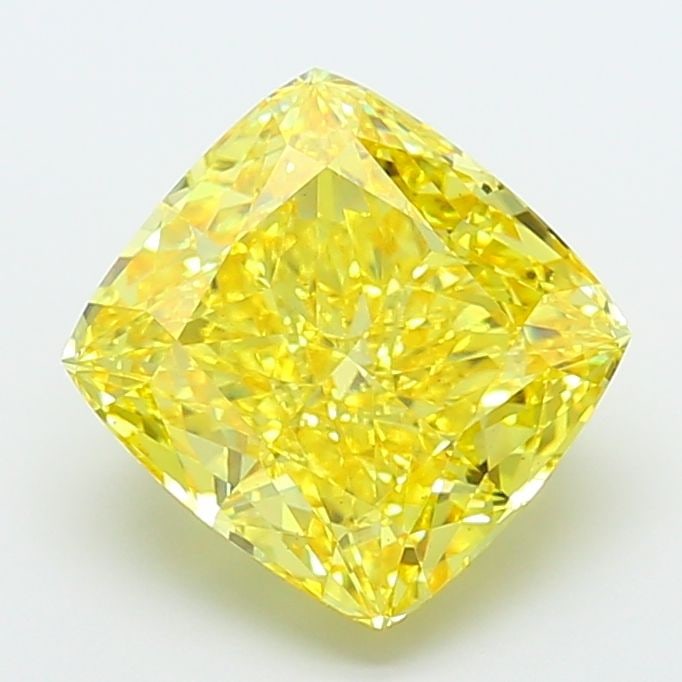Loose Diamond - CUSHION MODIFIED 7.53ct Fancy Vivid Yellow VS2: Loose Diamond - CUSHION MODIFIED 7.53ct Fancy Vivid Yellow VS2 Source: This is a real non-mined Diamond that has been grown in a lab Shape: CUSHION MODIFIED Carats: 7.53 Color: Fancy Vivid Yellow Cert