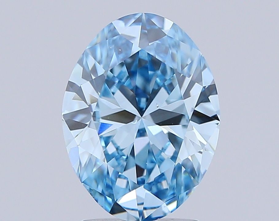 Loose Diamond - OVAL 2.01ct Fancy Vivid Blue VS1: Loose Diamond - OVAL 2.01ct Fancy Vivid Blue VS1 Source: This is a real non-mined Diamond that has been grown in a lab Shape: OVAL Carats: 2.01 Color: Fancy Vivid Blue Certification: NONE Video: