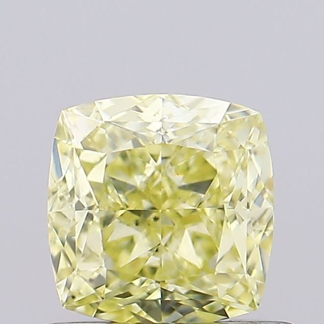 Loose Diamond - CUSHION BRILLIANT 0.75ct Fancy Vivid Yellow VS1: Loose Diamond - CUSHION BRILLIANT 0.75ct Fancy Vivid Yellow VS1 Source: This is a real non-mined Diamond that has been grown in a lab Shape: CUSHION BRILLIANT Carats: 0.75 Color: Fancy Vivid Yellow Ce