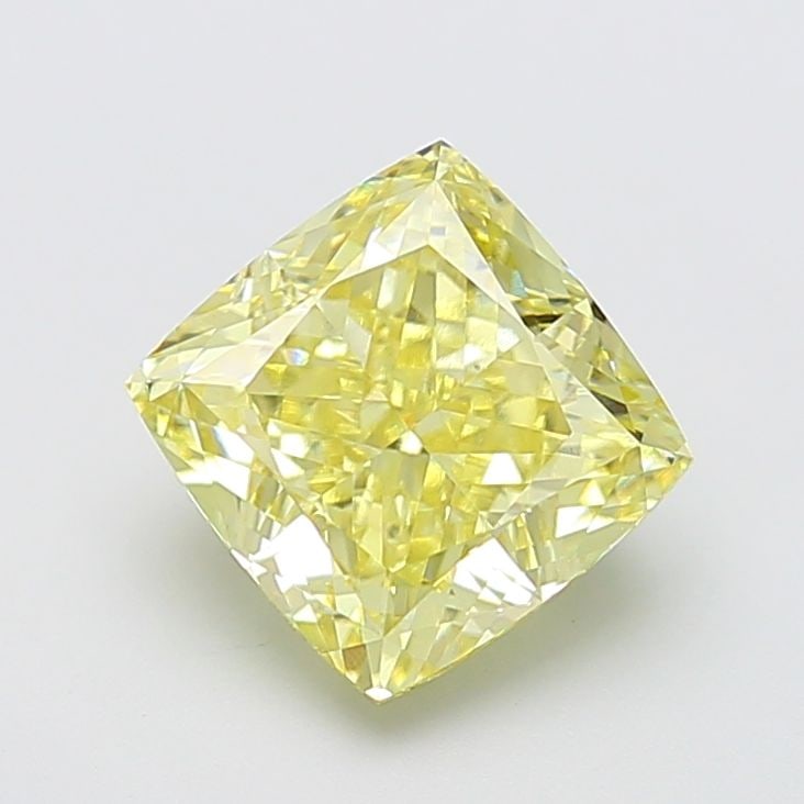 Loose Diamond - CUSHION MODIFIED 4.08ct Fancy Yellow VS1: Loose Diamond - CUSHION MODIFIED 4.08ct Fancy Yellow VS1 Source: This is a real non-mined Diamond that has been grown in a lab Shape: CUSHION MODIFIED Carats: 4.08 Color: Fancy Yellow Certification: I