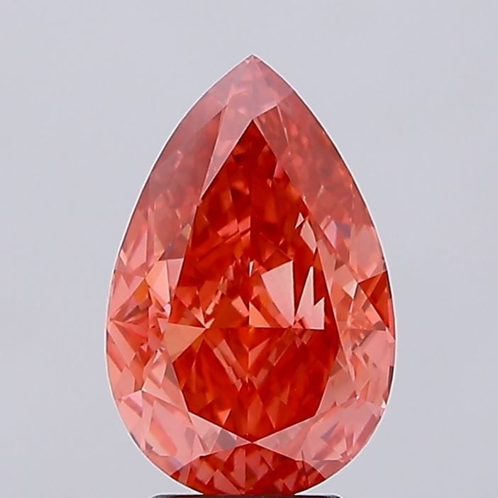Loose Diamond - PEAR 4.3ct Fancy Vivid Red VS1: Loose Diamond - PEAR 4.3ct Fancy Vivid Red VS1 Source: This is a real non-mined Diamond that has been grown in a lab Shape: PEAR Carats: 4.3 Color: Fancy Vivid Red Certification: NONE Video: