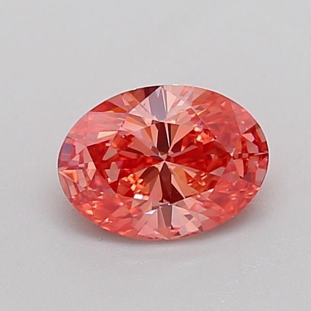 Loose Diamond - OVAL 0.71ct Fancy Vivid Pinkish Orange VS2: Loose Diamond - OVAL 0.71ct Fancy Vivid Pinkish Orange VS2 Source: This is a real non-mined Diamond that has been grown in a lab Shape: OVAL Carats: 0.71 Color: Fancy Vivid Pinkish Orange Certificatio