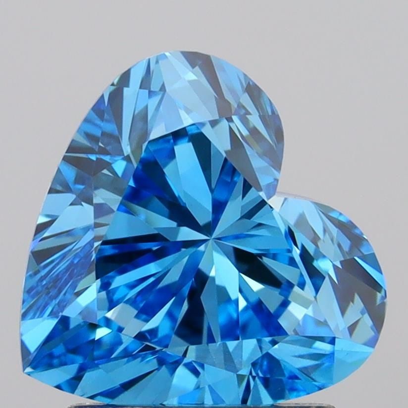 Loose Diamond - HEART 2.0ct Fancy Vivid Blue VVS2: Loose Diamond - HEART 2.0ct Fancy Vivid Blue VVS2 Source: This is a real non-mined Diamond that has been grown in a lab Shape: HEART Carats: 2.0 Color: Fancy Vivid Blue Certification: IGI Video: