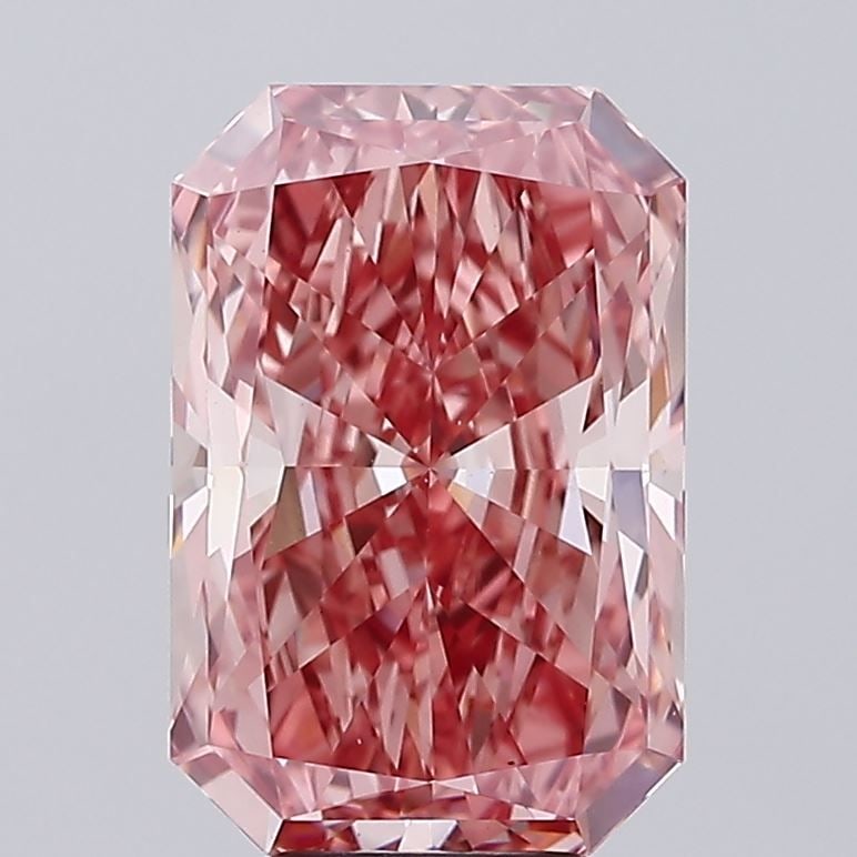 Loose Diamond - RADIANT 6.52ct Fancy Vivid Pink VS1: Loose Diamond - RADIANT 6.52ct Fancy Vivid Pink VS1 Source: This is a real non-mined Diamond that has been grown in a lab Shape: RADIANT Carats: 6.52 Color: Fancy Vivid Pink Certification: IGI Video: